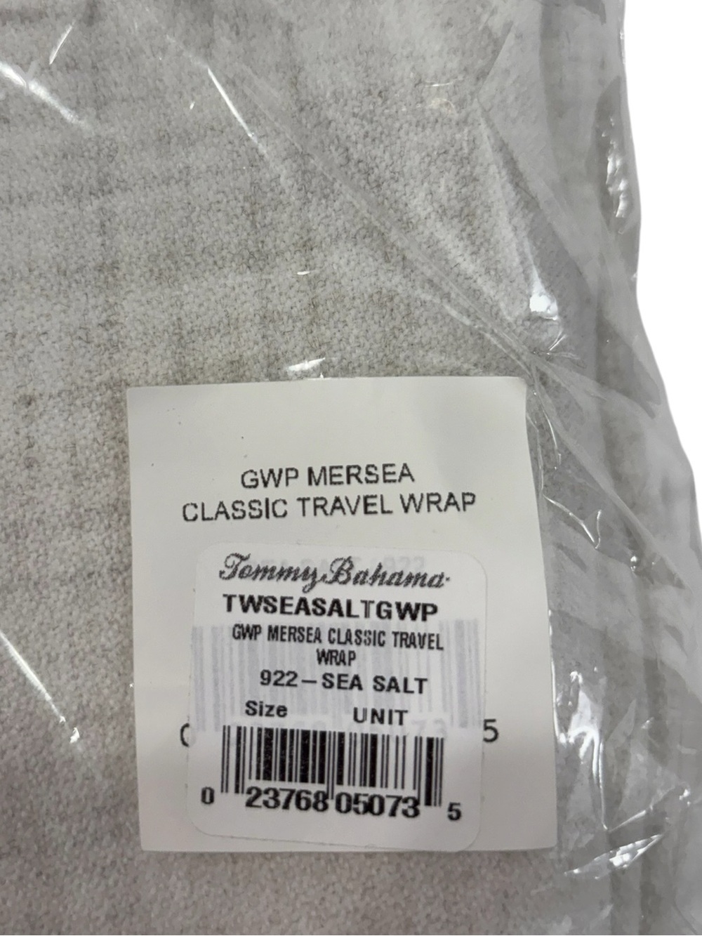 NWT Tommy Bahama Classic Travel Wrap in Light Gray & Tan - Picture 4 of 4